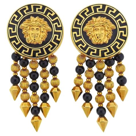 versace medusa earrings sale|medusa head earrings price.